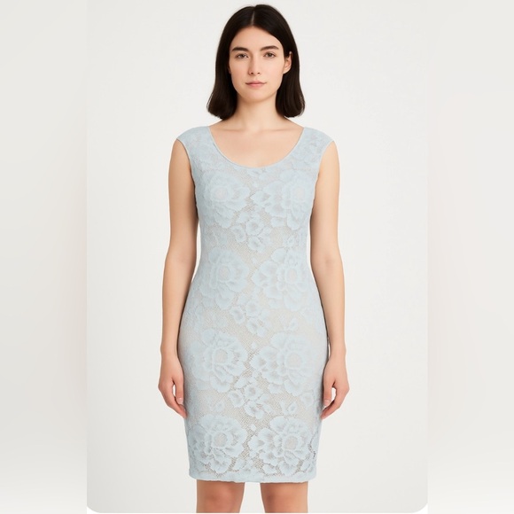 Le Château Pale Blue Lace Sheath Dress | XL | New with Tags - Picture 1 of 9